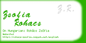 zsofia rohacs business card