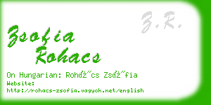 zsofia rohacs business card